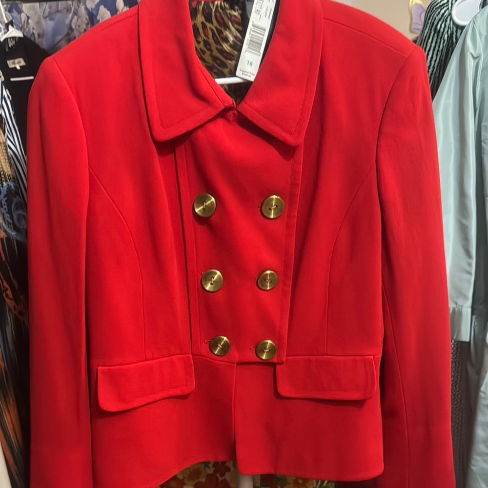 Ellen Tracy Red Women's Jacket - Picture 6 of 6